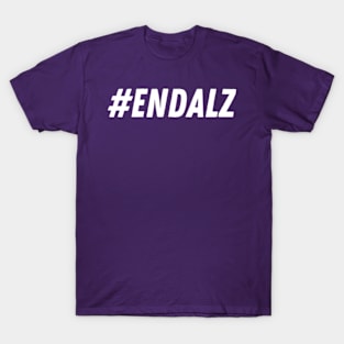 End Alz Alzheimers Awareness Purple Dementia Mom Dad Grandpa T-Shirt